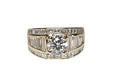 Multi-row Baguette Diamond Ring in 14 Karat Yellow Gold