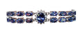 Tanzanite Bracelet with Diamonds 14 Karat White Gold