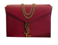 Saint Laurent Leather Cassandre Medium Shoulder HandBag