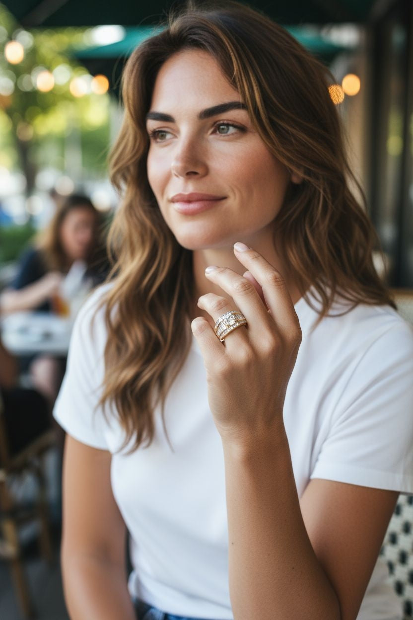 Baguette Channel Diamond Ring in 14 Karat Yellow Gold