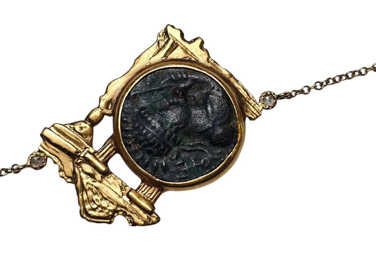 Coomi 20K Yellow Gold Antiquity Coin Necklace & Pendant, Preowned