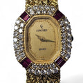 Concord 18K Yellow Gold Diamond and Ruby Women's Watch 21mm