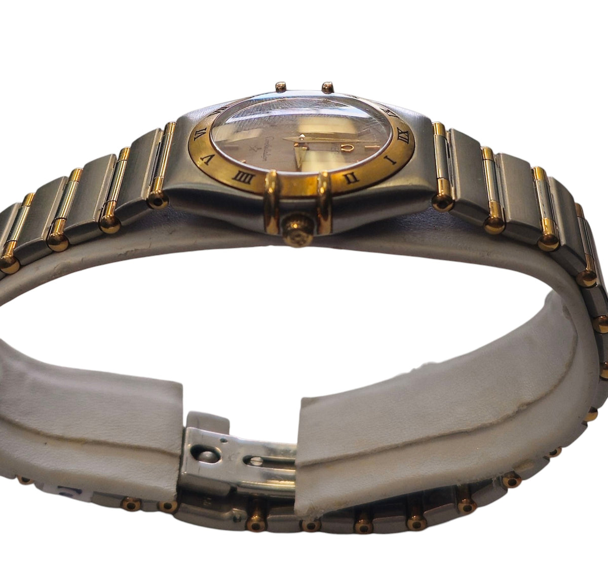 Omega Constellation Half Bar Watch 18Kt Yellow Gold and Steel