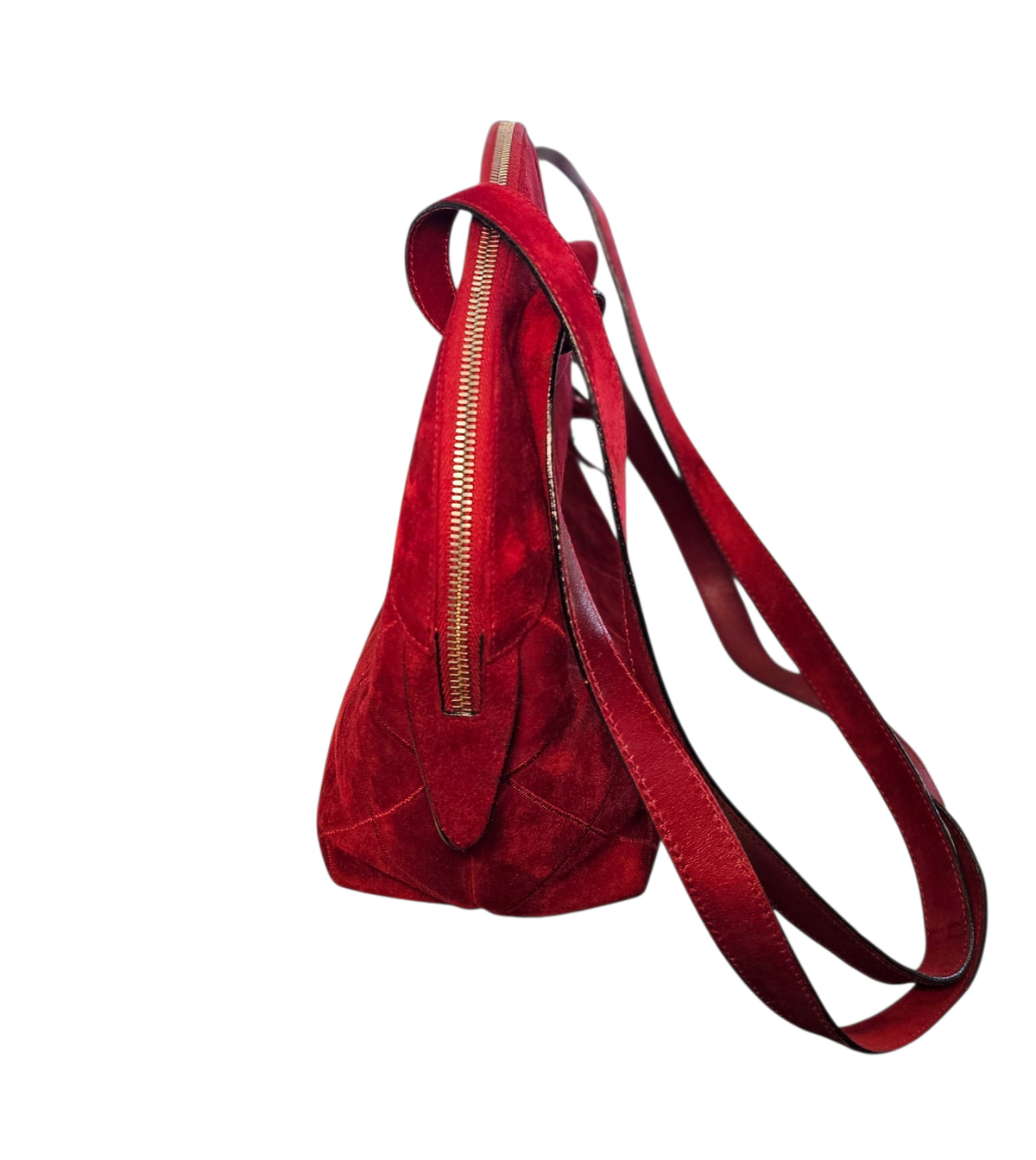 SALVATORE FERRAGAMO BURGUNDY SHOULDER HANDBAG
