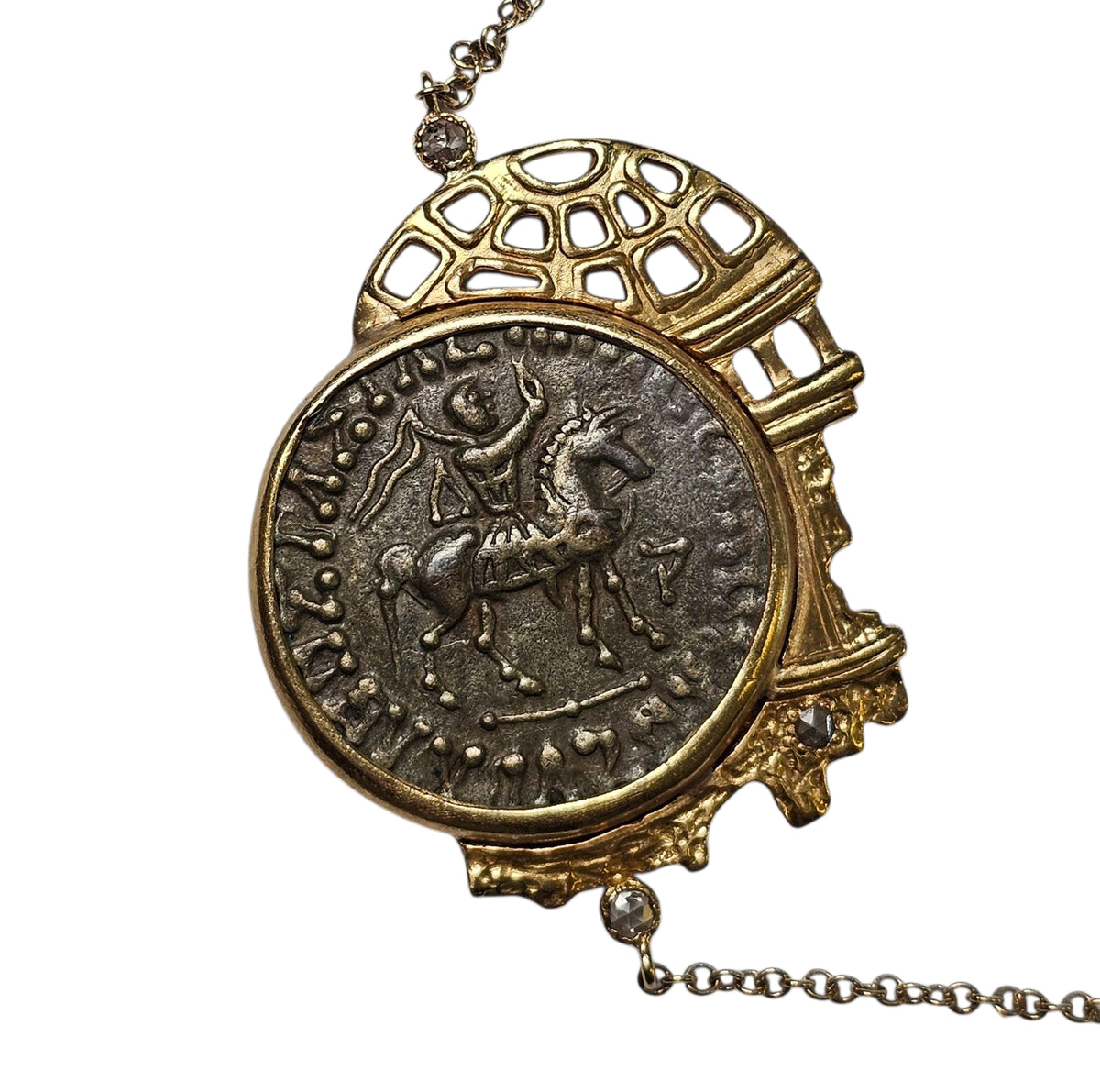 Coomi 20K Yellow Gold Antiquity Coin Necklace & Pendant, Preowned