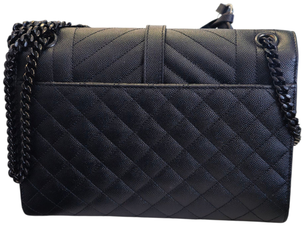 SAINT LAURENT ENVELOPE TRIQUILT MEDIUM YSL SHOULDER HANDBAG