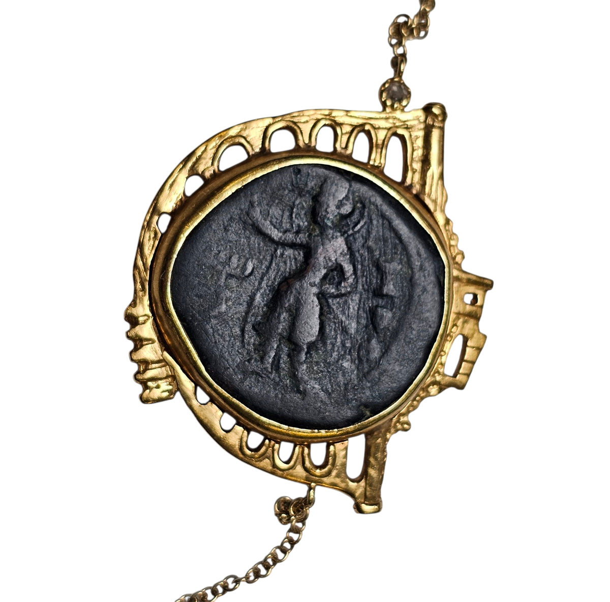 Coomi 20K Yellow Gold Antiquity Coin Necklace & Pendant, Preowned