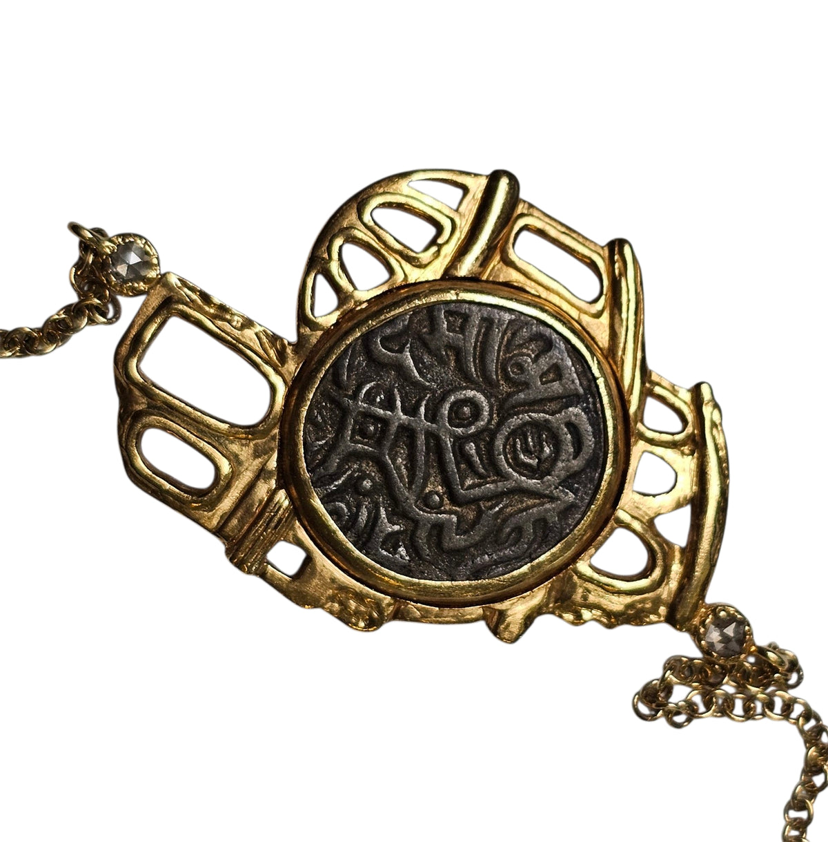 Coomi 20K Yellow Gold Antiquity Coin Necklace & Pendant, Preowned