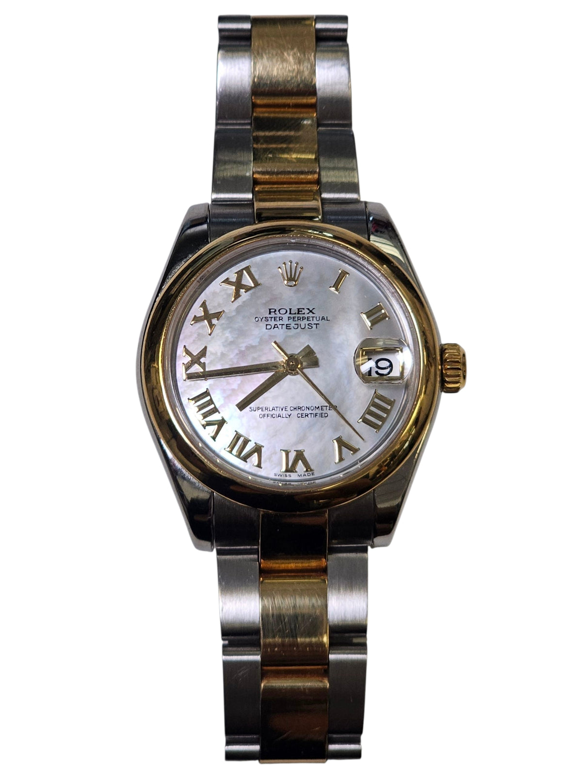 Pre-owned Rolex Two Tone Datejust 31mm Mother of Pearl Dial Watch