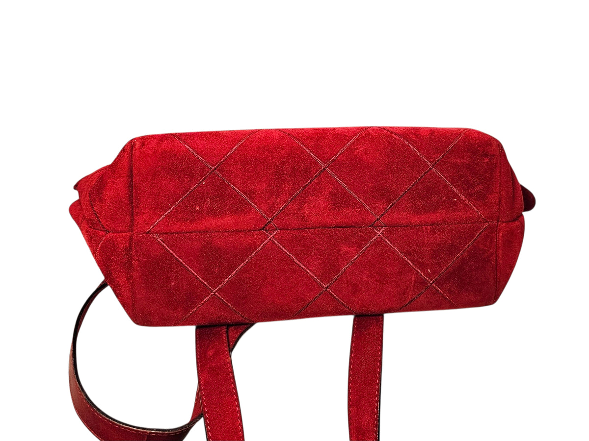 SALVATORE FERRAGAMO BURGUNDY SHOULDER HANDBAG