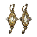 Judith Ripka 18Kt Yellow Gold and Citrine & Diamond Earrings