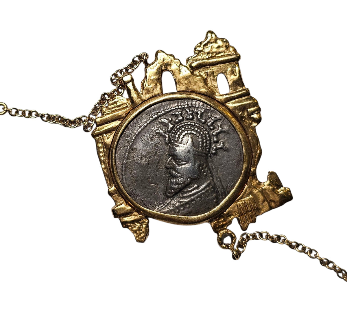 Coomi 20K Yellow Gold Antiquity Coin Necklace & Pendant, Preowned