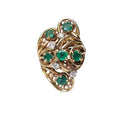 Emerald and Diamond Cocktail Ring in 14 Karat Yellow Gold