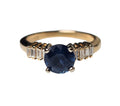 Baguette Sapphire Ring in 14 Karat Yellow Gold