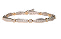 Diamond Bracelet in 14 Karat Two Tone Gold