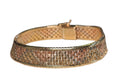 Tri-Color 14kt Gold Bracelet W/5 Rows of Weaved Mesh Design
