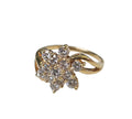Exquisite Gold and Diamond Cluster Star Ring 14 Karat Yellow Gold