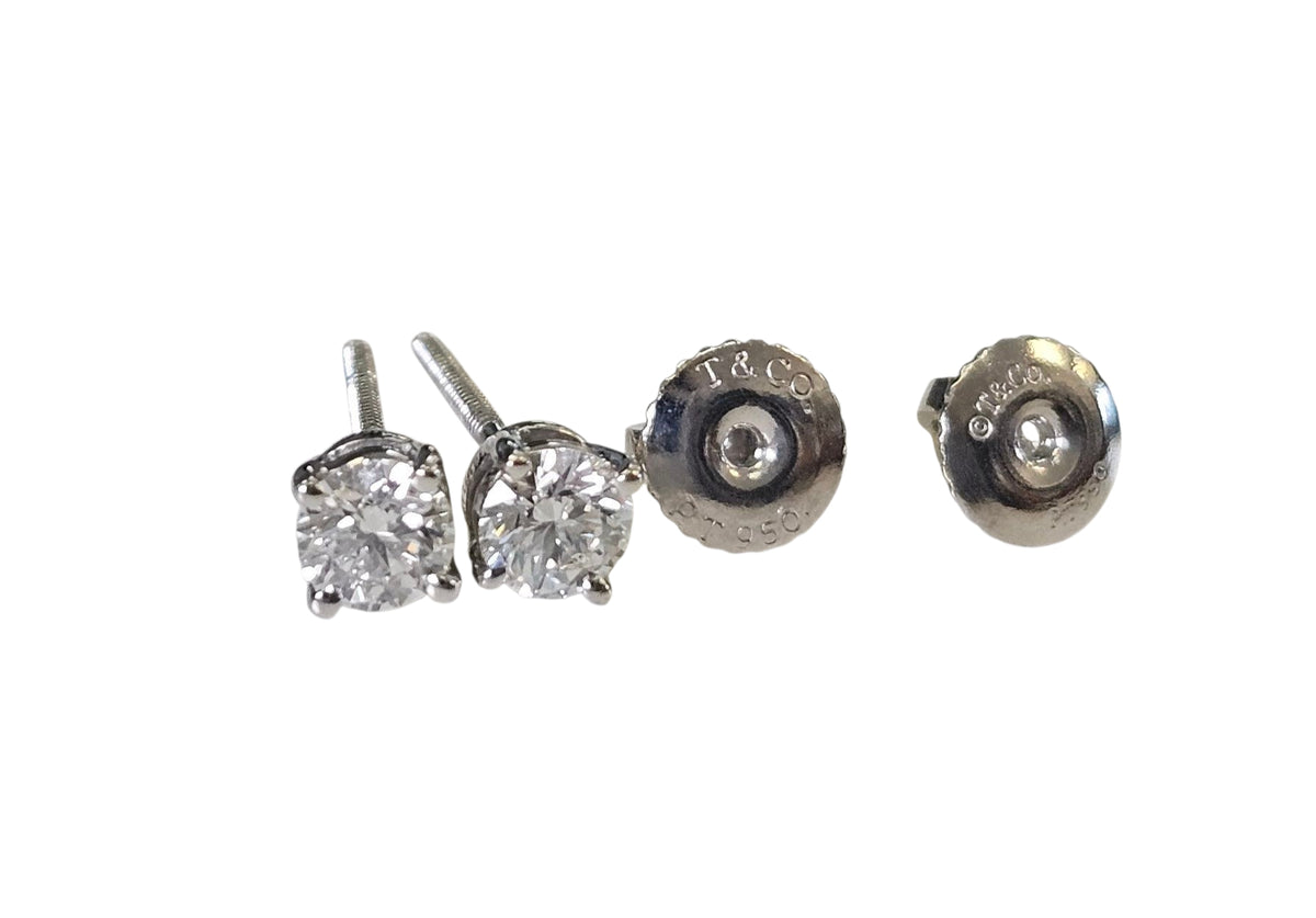 Tiffany & Co. Diamond Stud Earrings in Platinum