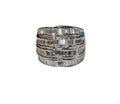 Bulky Baguette Ring in 18 Karat White Gold