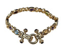 European Style Bracelet with Colored Stones in 14 Karat Gold