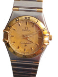Omega Constellation Half Bar Watch 18Kt Yellow Gold and Steel