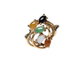 Multi Jade Stone Ring in 14 Karat Yellow Gold