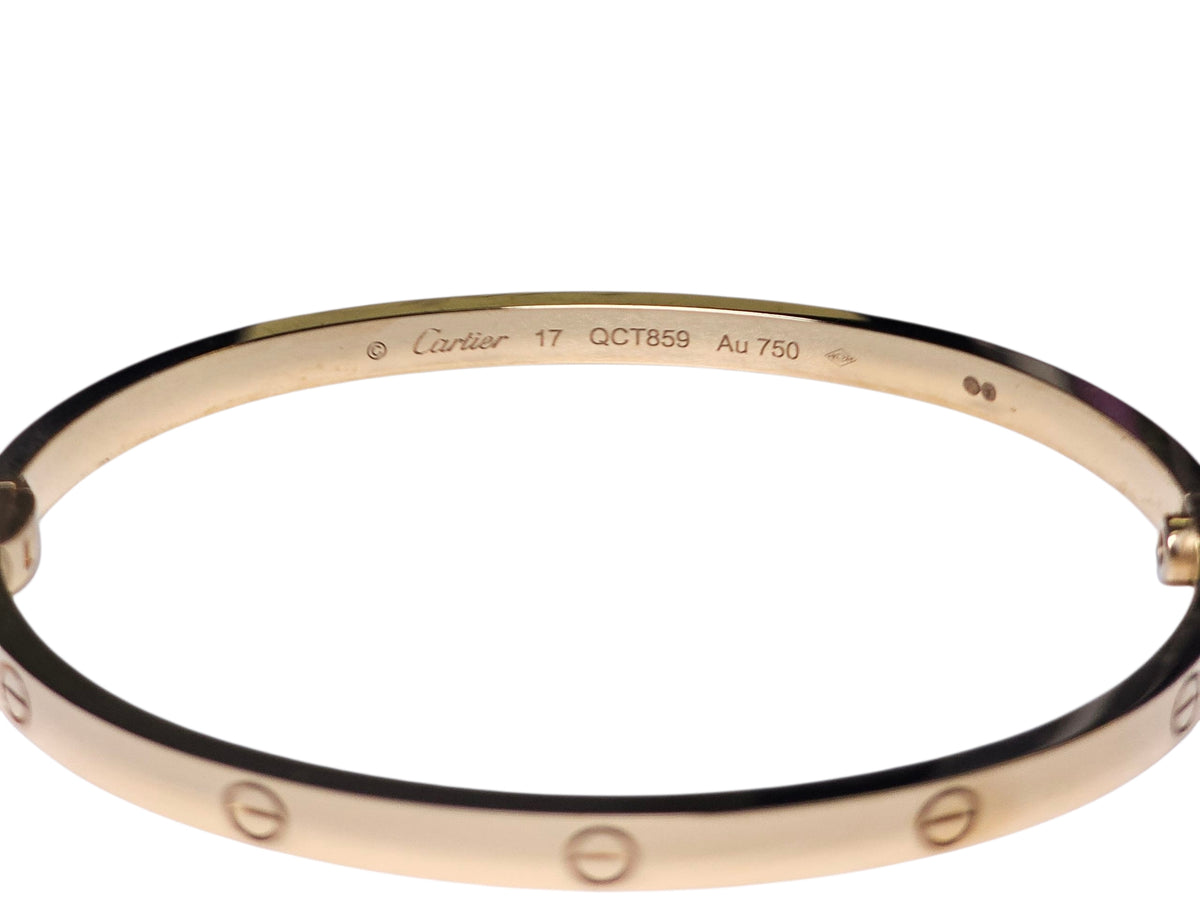 Cartier Mini Love Bangle Bracelet in 18 Karat Yellow Gold