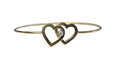 Double Heart Bracelet in 14Karat Yellow Gold