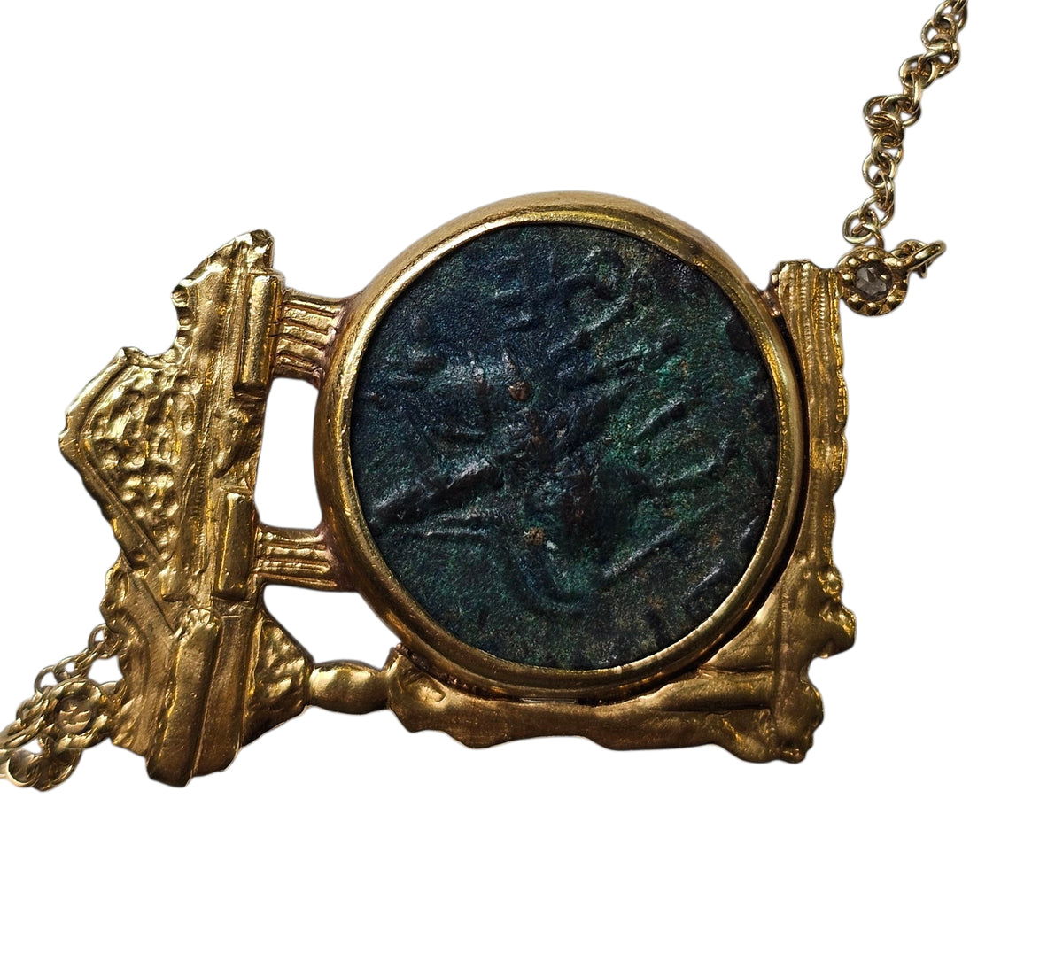 Coomi 20K Yellow Gold Antiquity Coin Necklace & Pendant, Preowned