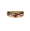 Vintage Ruby Cabochon Ring in 14 Karat Yellow Gold