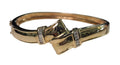 Baguette Diamond Channel Set Bangle Bracelet made in 14-Karat Yellow Gold
