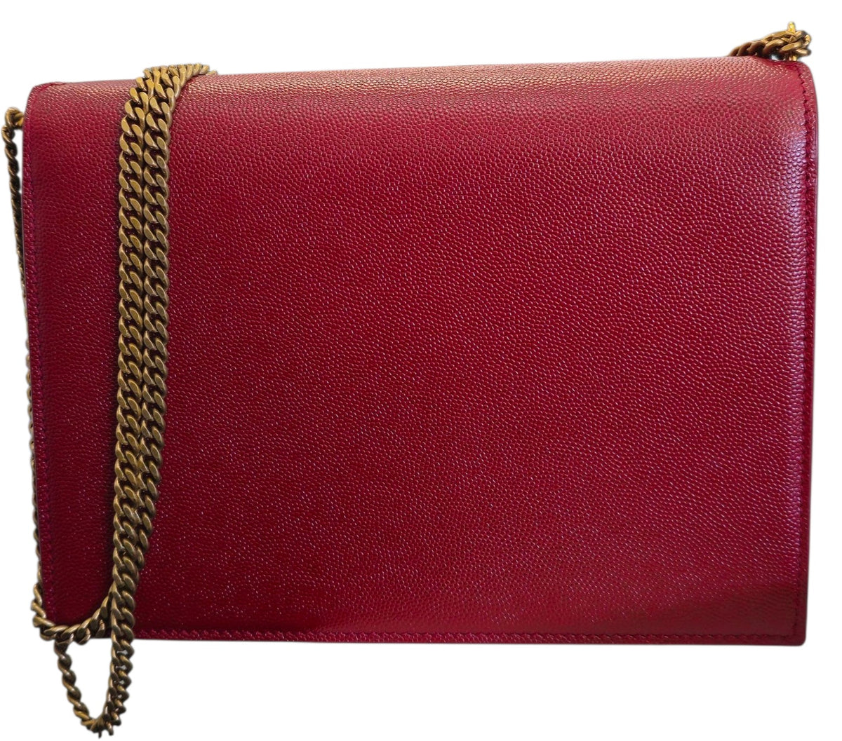 Saint Laurent Leather Cassandre Medium Shoulder HandBag