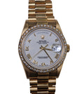 Rolex Oyster Perpetual Day-Date Watch with Diamonds in 18Kt Yellow Gold