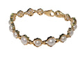 Pearl Bracelet set in 14-Karat Yellow Gold