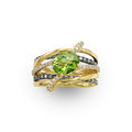 Asymmetrical Peridot Ring