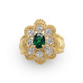 Flower Tsavorite Ring