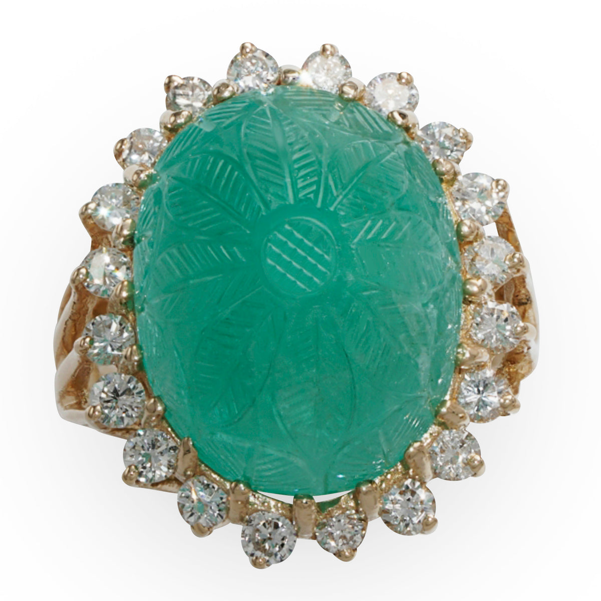 Engraved Jade Ring