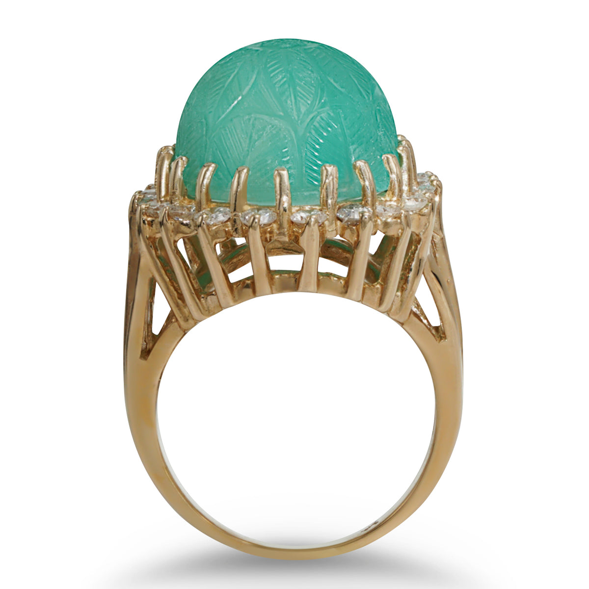 Engraved Jade Ring