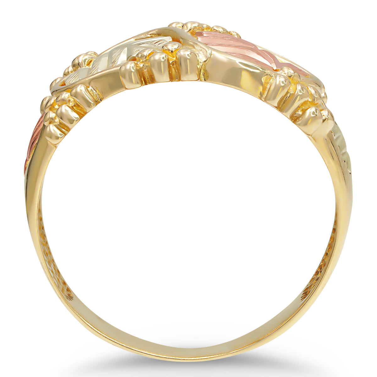 Tri-color Gold Leaf Ring