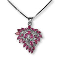 Pink Sapphire and Diamond Pendant
