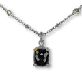 Judith Ripka Black Onyx and Diamond Pendant