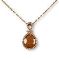 14kt Yellow Gold. Rose-cut Rough Diamond Pendant