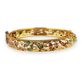 Multi-Color Stone Vintage Bangle Bracelet in 22 Karat Yellow Gold