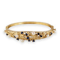Blue Sapphire and Pearl Cuff