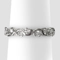 Diamond Eternity Ring Band fancy wave style