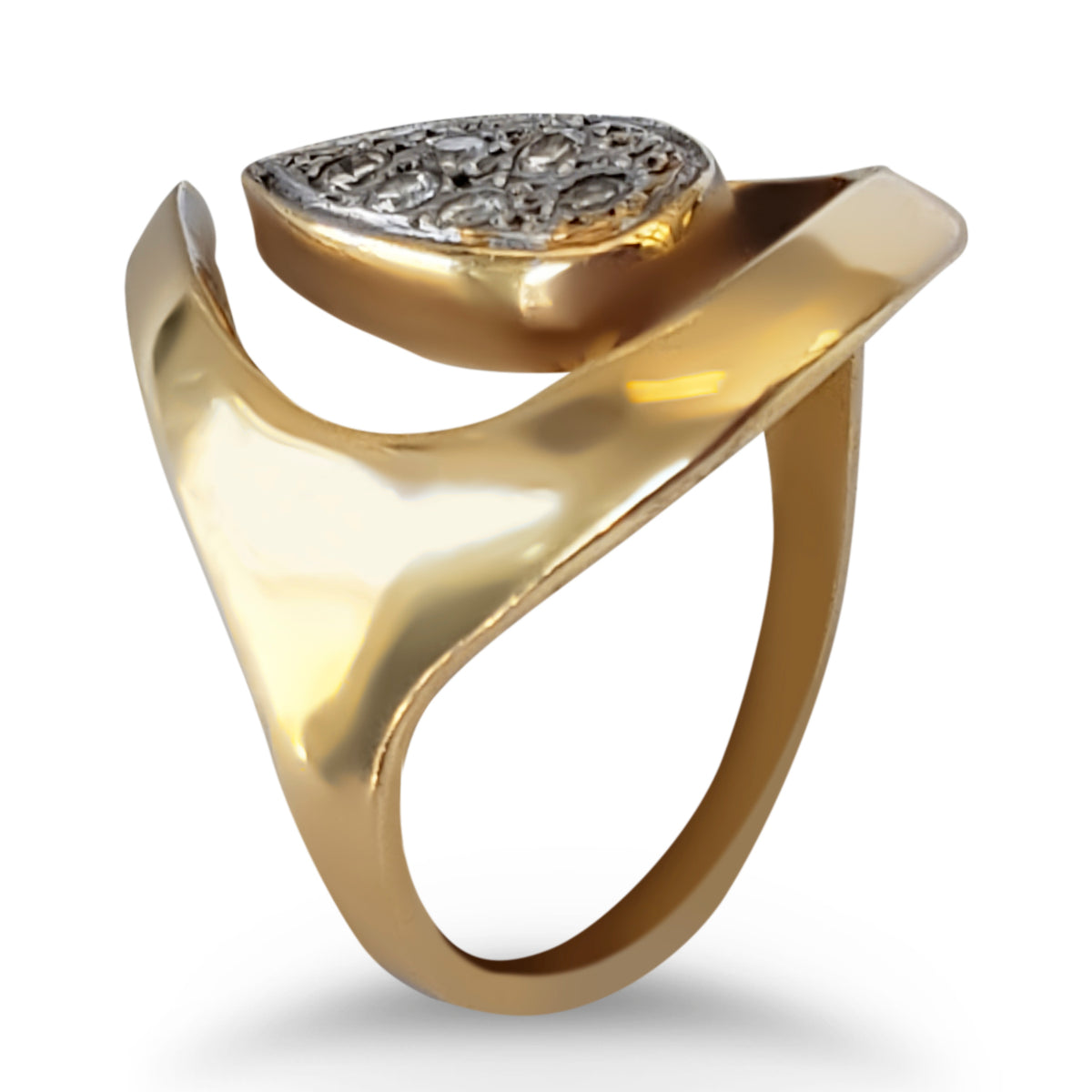 Asymmetrical Diamond Ring