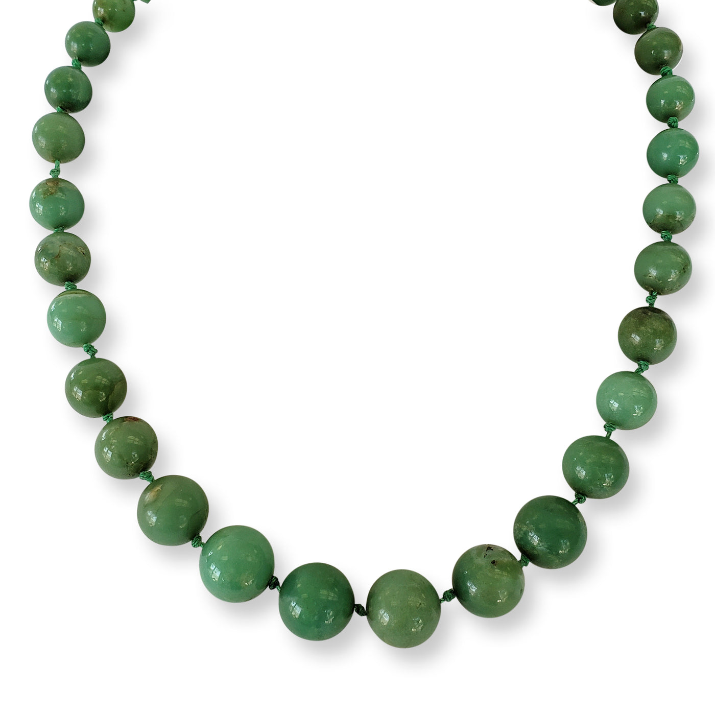 Jade Bead Necklace - Genuine Authentic Natural Burmese Jadeite Jade Grade A  13mm Olive Green beads Jade Necklace