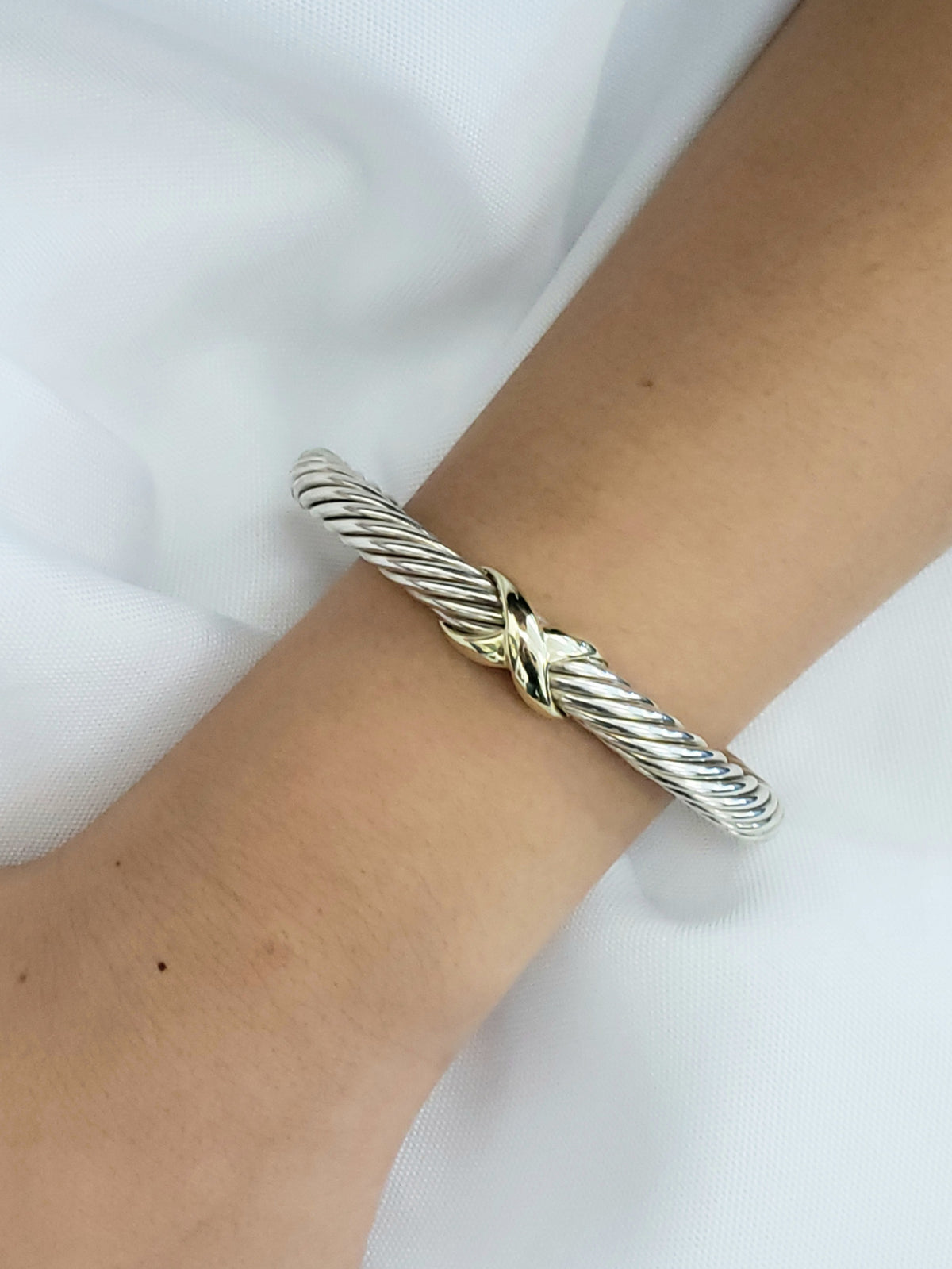 David Yurman Classic Cable Bracelet with 14K White Gold