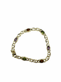 14K Yellow Gold Multi-Colored Bracelet