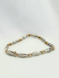 Diamond Bracelet in 14 Karat Two Tone Gold